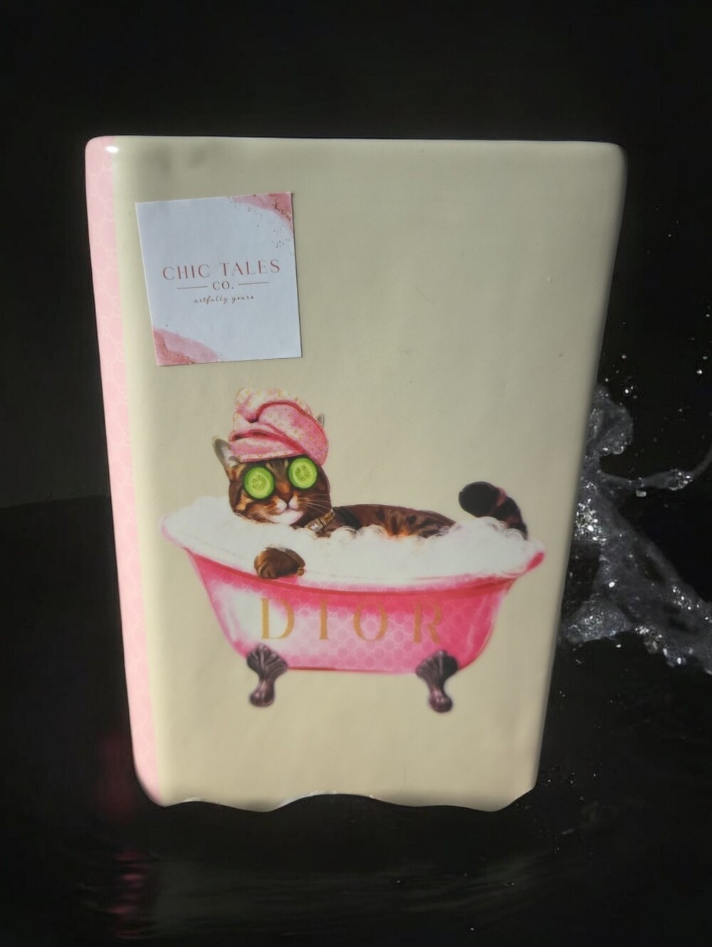 Fashion Inspired Women Bath & Body Pink Cat Bath Ceramic